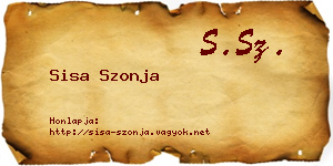 Sisa Szonja névjegykártya